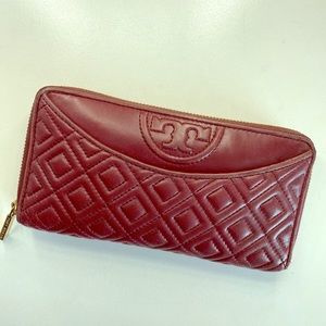 TORY BURCH Leather Zip Around Wallet